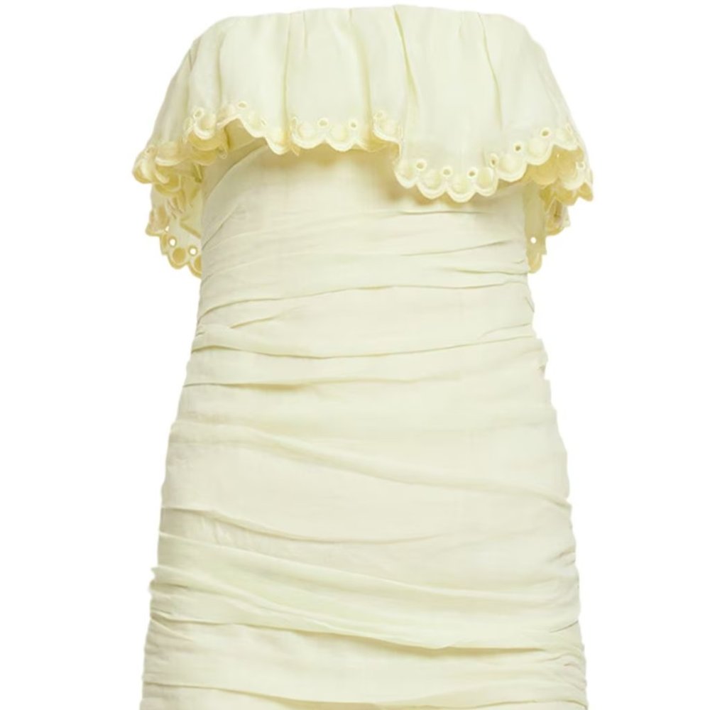 NWT Isabel Marant Oxani Mini Dress With Embroidered Ruffles